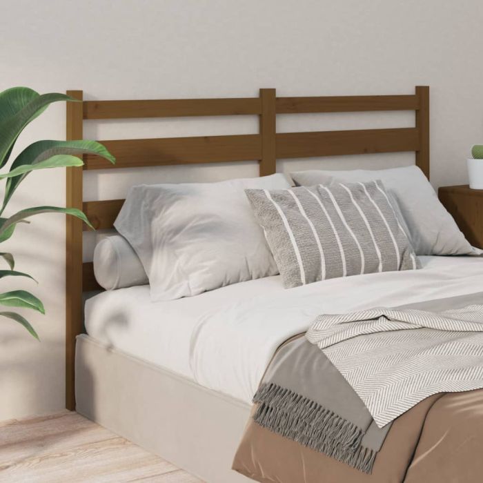 Bed Headboard Honey Brown 141x4x100 cm Solid Wood Pine