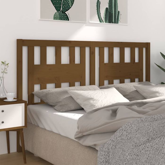 Headboard Honey Brown 126x4x100 cm Solid Wood Pine