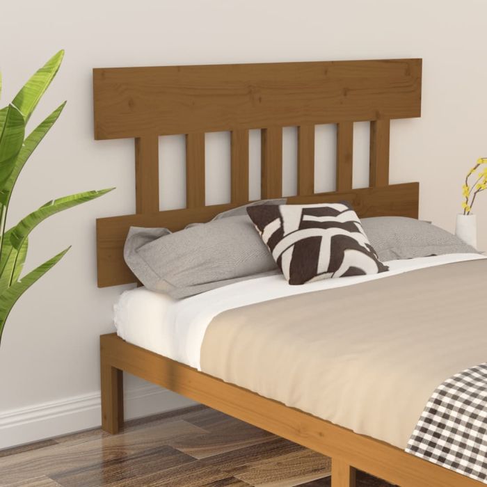 Bed Headboard Honey Brown 138.5x3x81 cm Solid Wood Pine