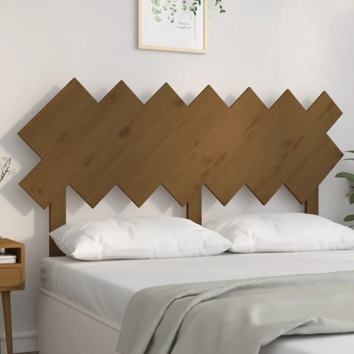 Bed Headboard Honey Brown 151.5x3x81cm Solid Wood Pine