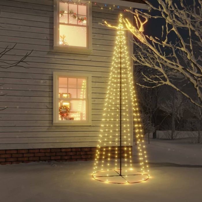 Nevis Christmas Cone Tree Warm White 310 LEDs 100x300cm