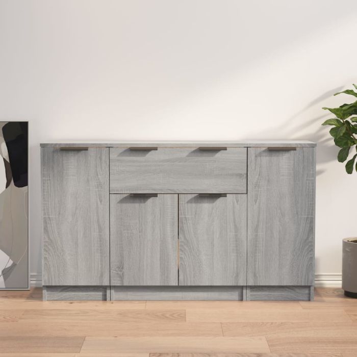 Sideboards 3 Pieces Grey Sonoma Engineered Wood