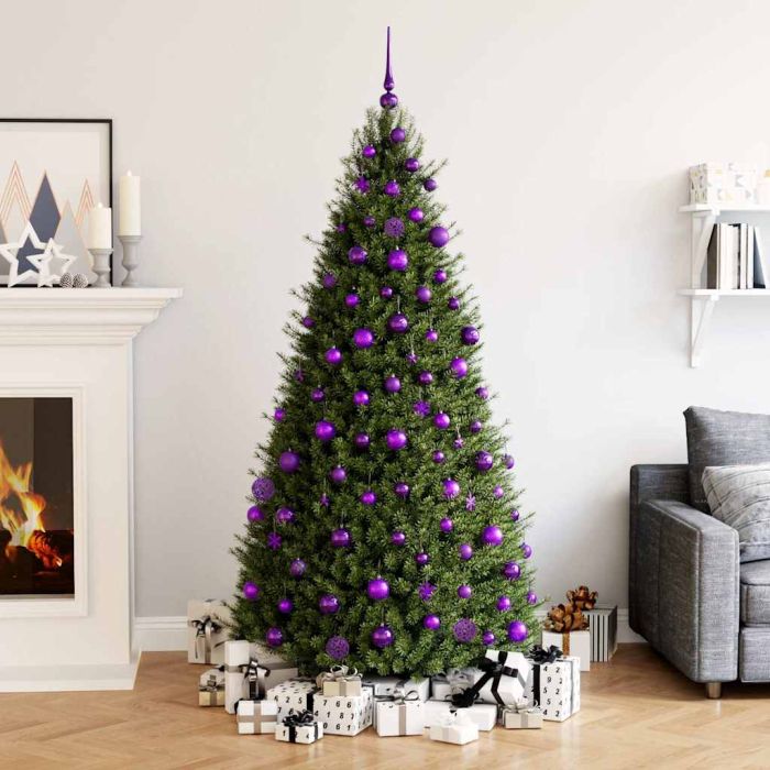 SNORRA 111 Piece Christmas Bauble Set Purple Polystyrene