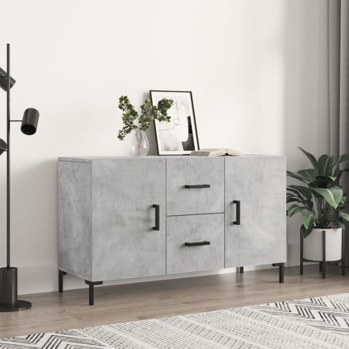 Sideboard Concrete Grey 100x36x60 cm Engineered Wood