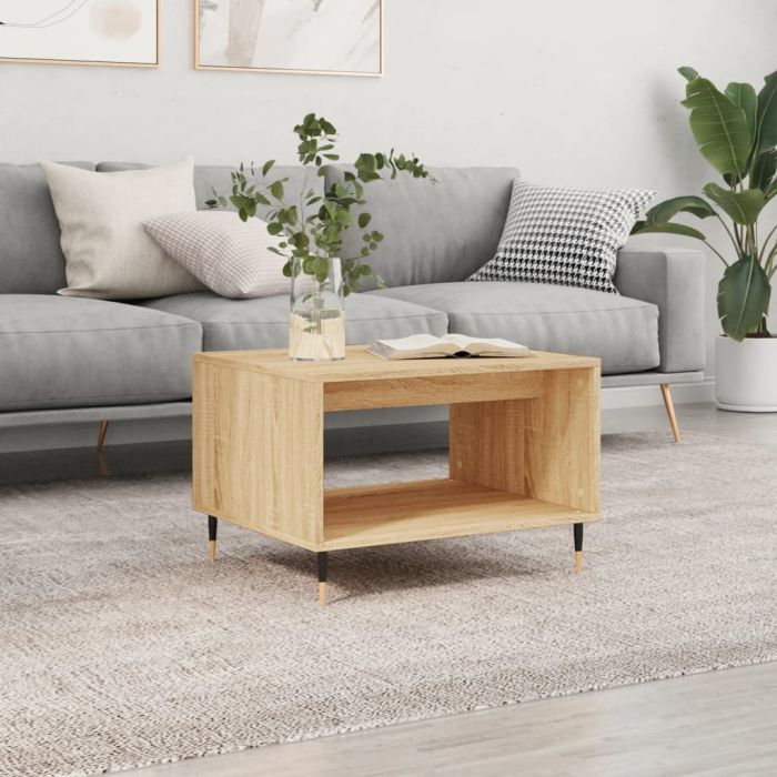 Coffee Table Sonoma Oak 60x50x40 cm Engineered Wood
