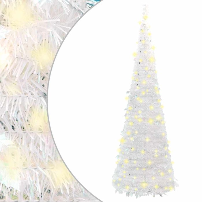 GLIMMERA Artificial Christmas Tree Pop-up 100 LEDs White 150 cm