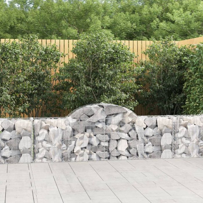 Arched Gabion Baskets 30 Pcs 200x30x60/80cm Galvanised Iron