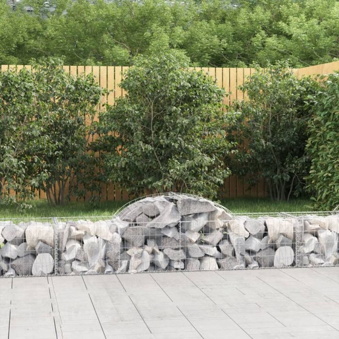Arched Gabion Baskets 11 pcs 200x50x40/60 cm Galvanised Iron