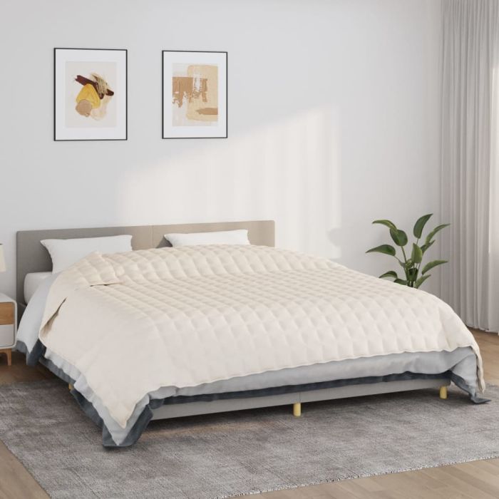 Weighted Blanket Light Cream 235x290cm - Fabric