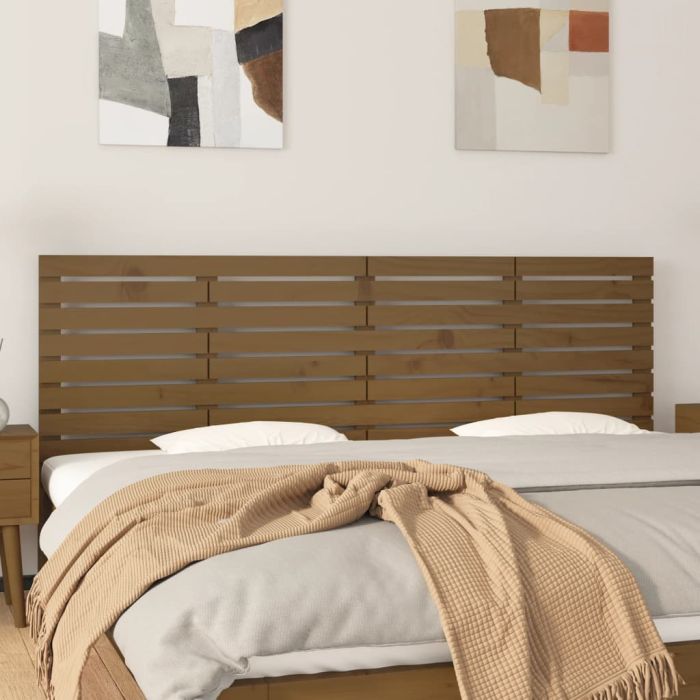 Wall Headboard Honey Brown 206x3x63cm Solid Wood Pine