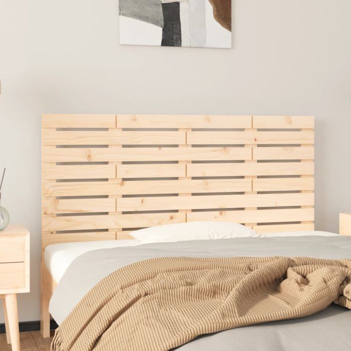 Wall Headboard 126x3x63cm Solid Wood Pine