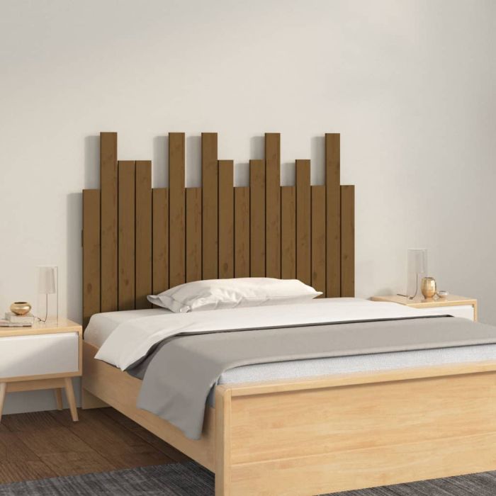 Wall Headboard Honey Brown 108x3x80cm Solid Wood Pine