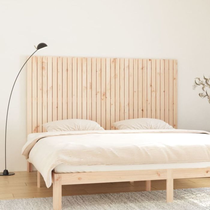 Wall Headboard 204x3x110cm Solid Wood Pine