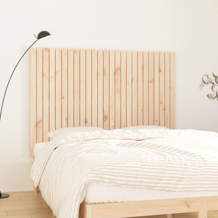 Wall Headboard 159.5x3x110cm Solid Wood Pine