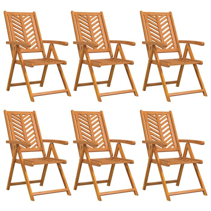 LAOBRO Garden Chair 6 pcs 57x72x109 cm Acacia Wooden - Brown