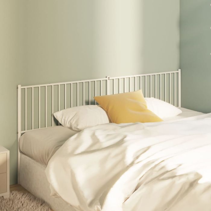 Metal Headboard White 200cm
