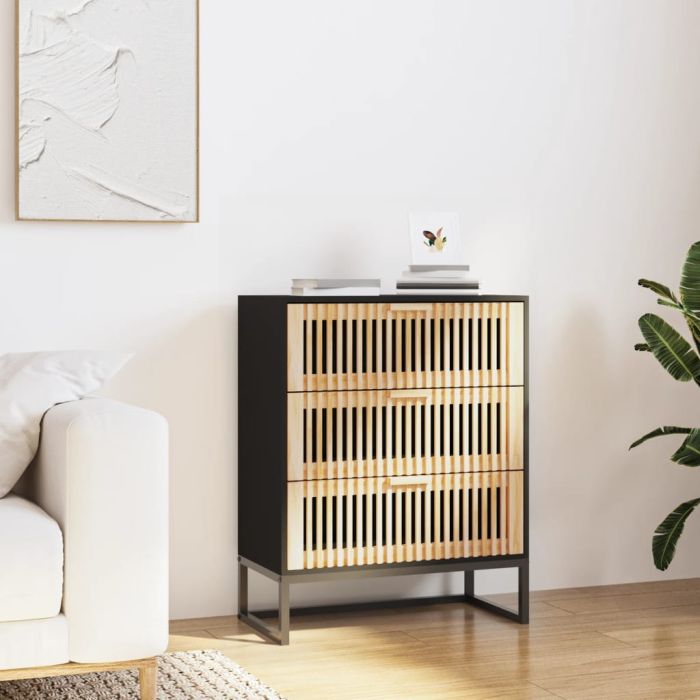 Sideboard Black 60x30x75cm Engineered Wood