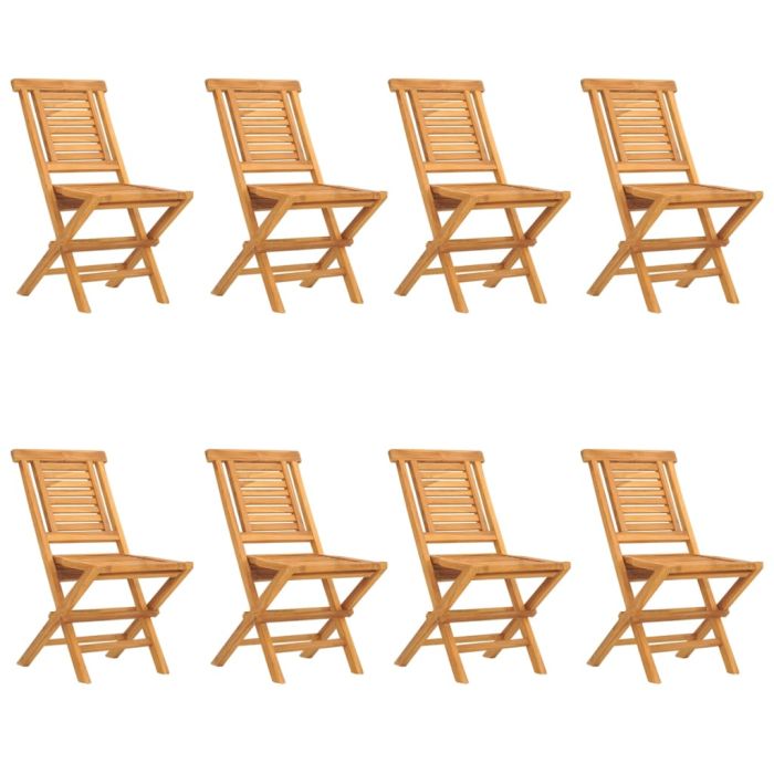 Folding Garden Chairs 8 pcs 47x63x90 cm Solid Wood Teak