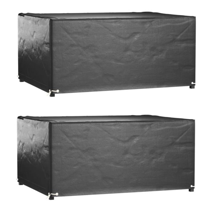 Garden Furniture Covers 2 pcs 8 Eyelets 180x135x80 cm Rectangular