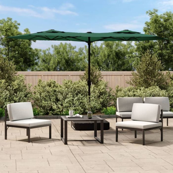 Double-Head Parasol Green 316x240 cm
