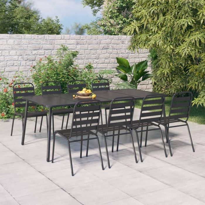 Garden Table Anthracite 200x100x71 cm Steel