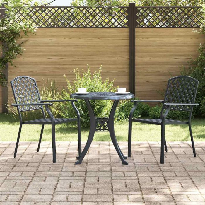 RIGLEN Garden Chair 2 pcs Anthracite 56x65x89 cm Steel