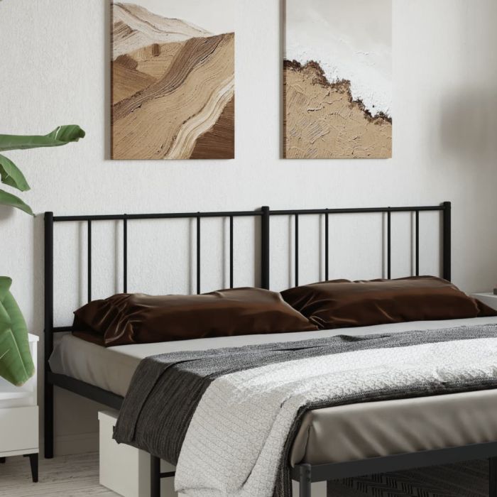 Metal Headboard Black 200cm