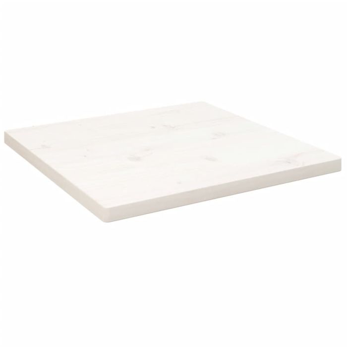 Table Top White 40x40x2.5 cm Solid Wood Pine Square