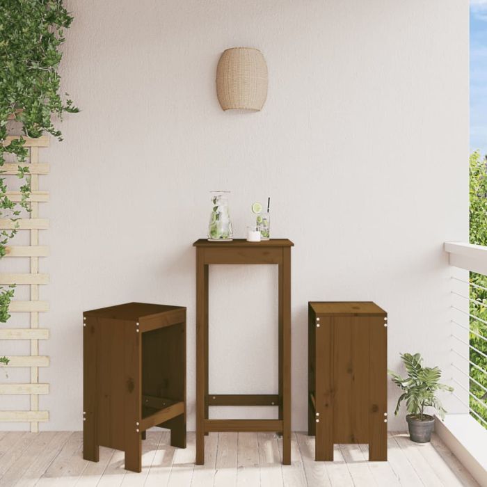 Bar Stools 2 pcs Honey Brown 40x36x75 cm Solid Wood Pine