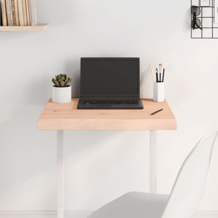 Table Top 60x40x6cm Untreated Solid Wood Oak
