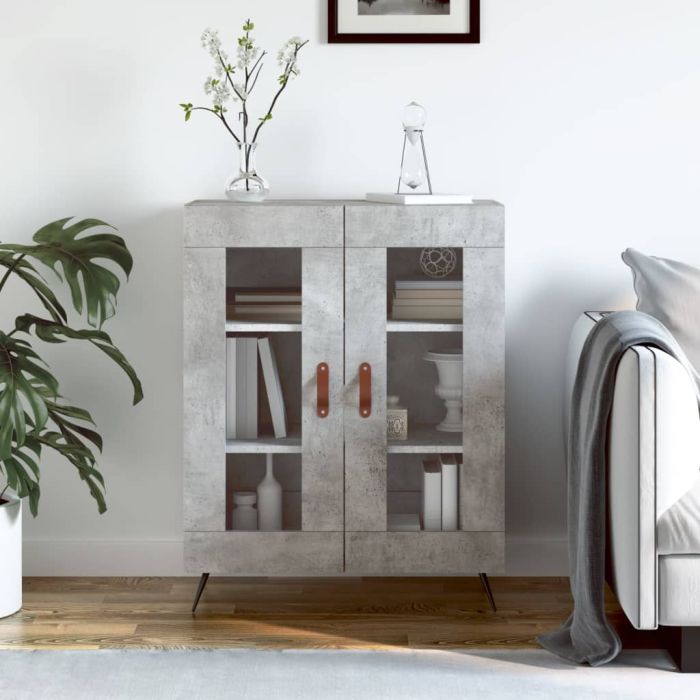 Sideboard Concrete Grey 69.5x34x90 cm Engineered Wood