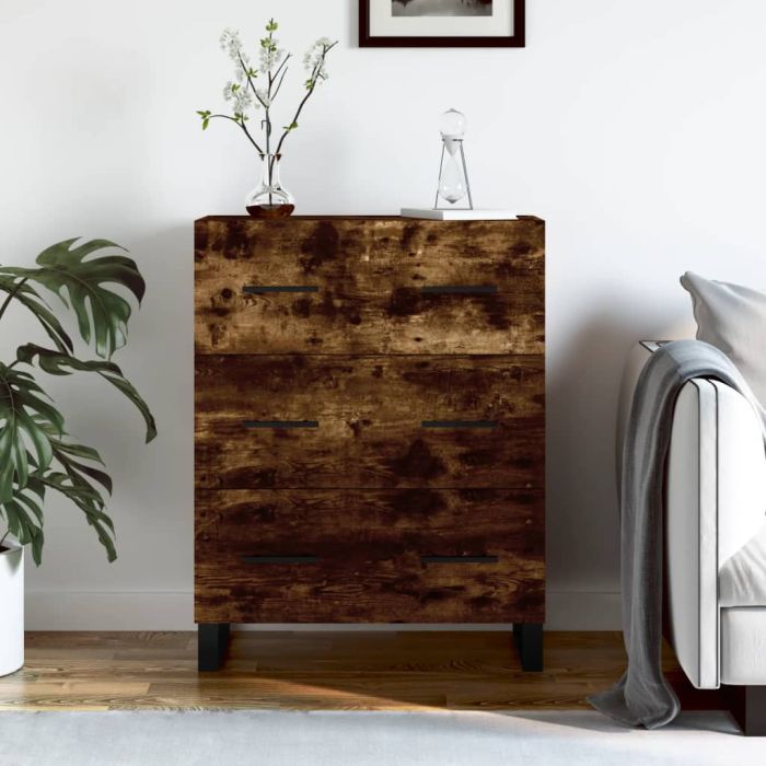 Sideboard Smoked Oak 69.5x34x90 cm Engineered Wood