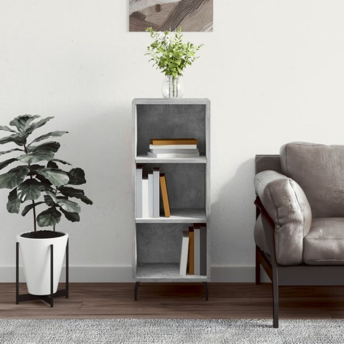 Sideboard Concrete Grey 34.5x32.5x90 cm Engineered Wood