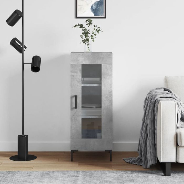 Sideboard Concrete Grey 34.5x34x90 cm Engineered Wood
