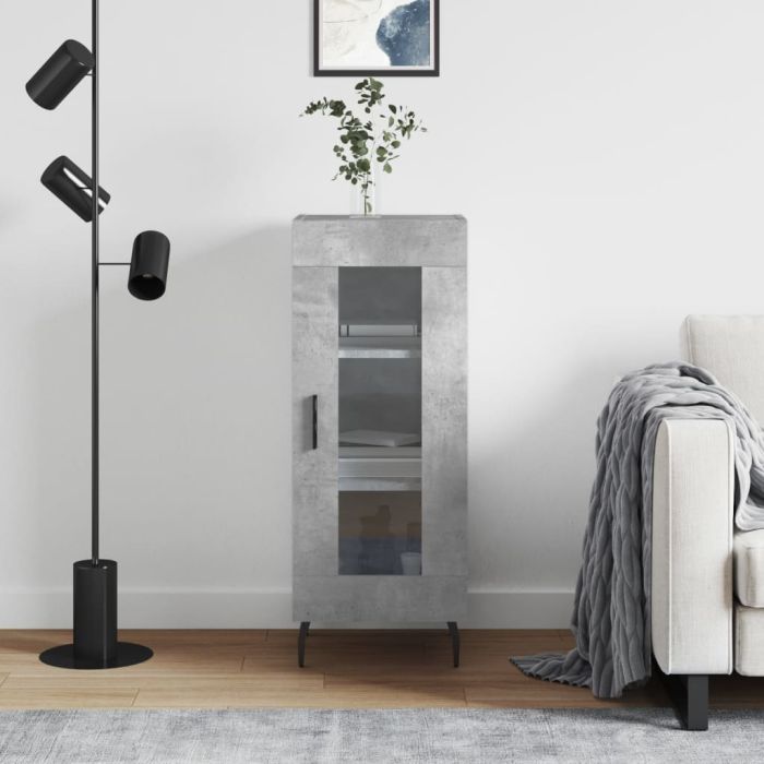 Sideboard Concrete Grey 34.5x34x90 cm Engineered Wood