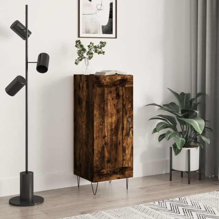 Sideboard Smoked Oak 34.5x34x90 cm Engineered Wood