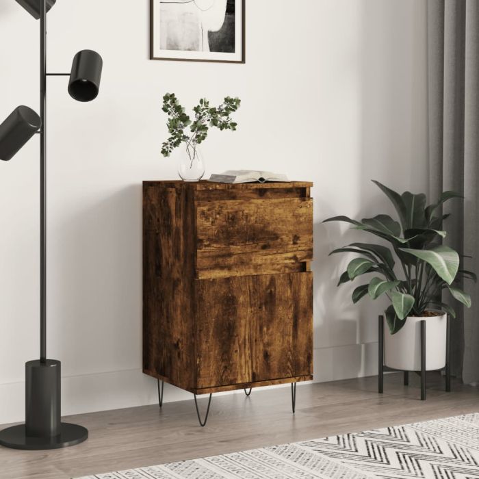 Sideboard Smoked Oak 40x35x70 cm Engineered Wood