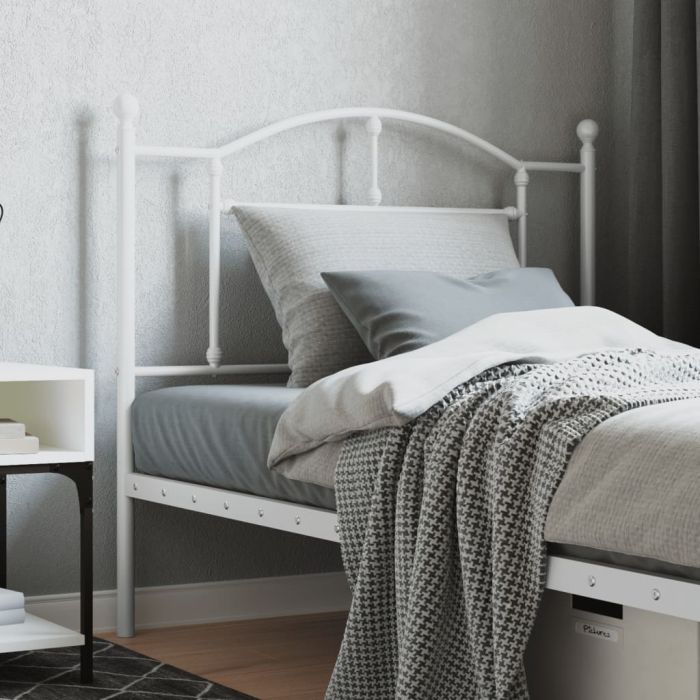Metal Headboard White 100cm