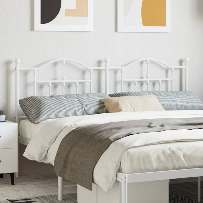 Metal Headboard White 180cm