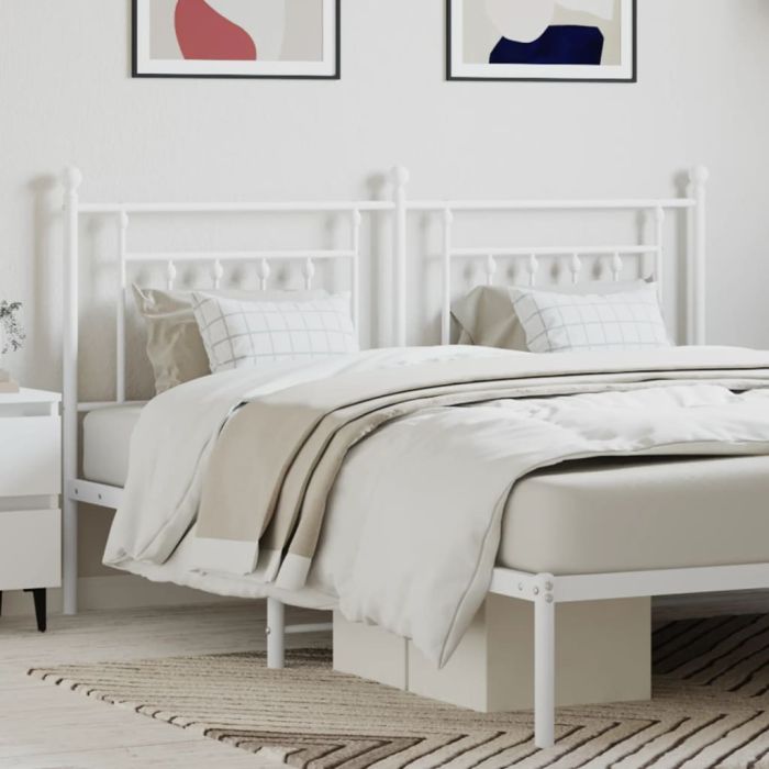 Metal Headboard White 180cm