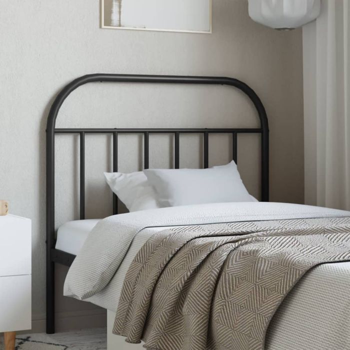 Metal Headboard Black 107cm