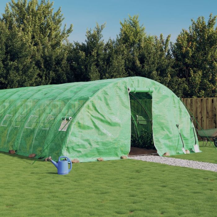 Greenhouse with Steel Frame Green 40 m2 8x5x2.3 m