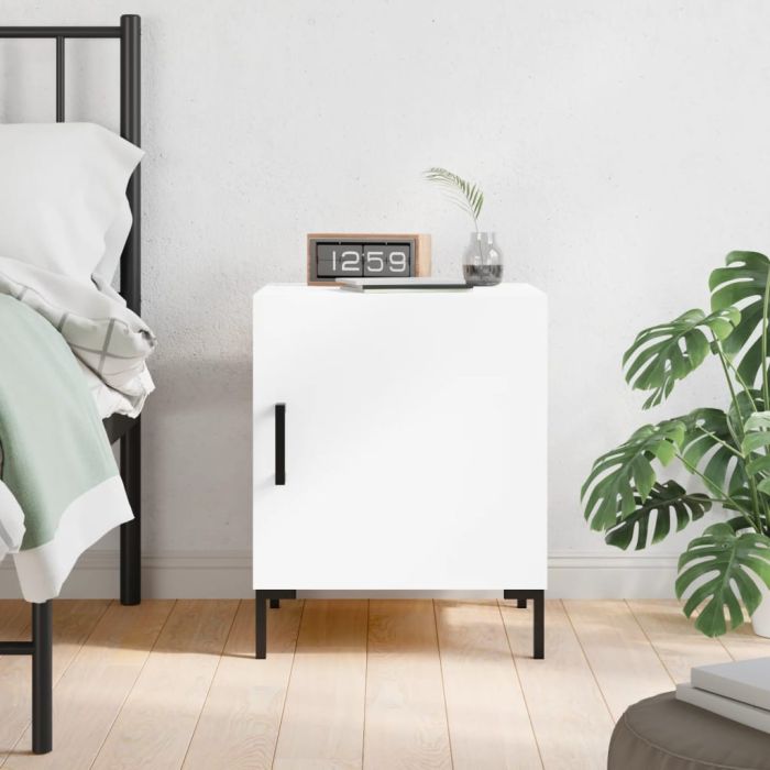 Bedside Table - MANNING Gus Nightstand White 40cm