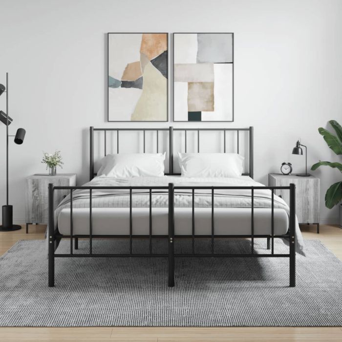 Bedside Table - MANNING Finn 2 Piece Nightstand Grey Sonoma 40cm