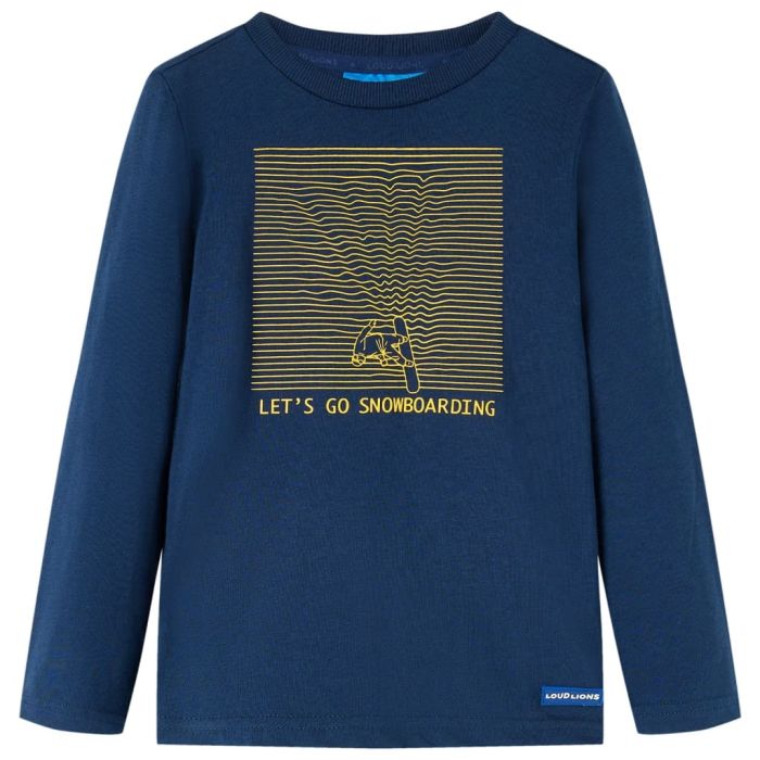 Kids' T-shirt with Long Sleeves Navy Blue 92