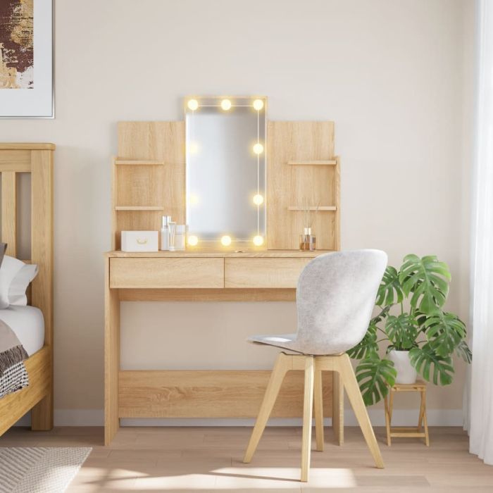 Dressing Table - CROSA Dresser Sonoma Oak 96cm