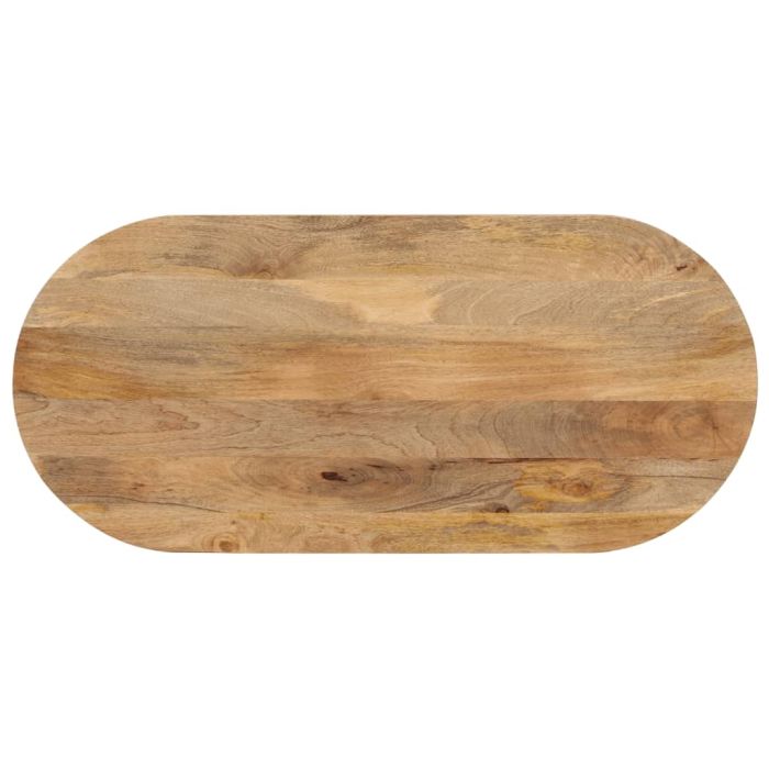 Table Top 100x40x2.5 cm Oval Solid Wood Mango