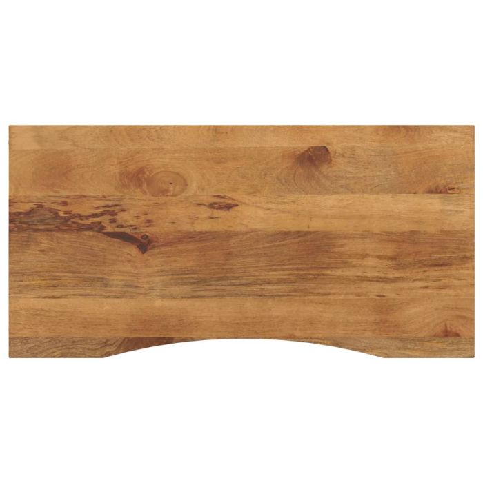 Desk Top with Curve 110x60x2.5 cm Solid Wood Rough Mango