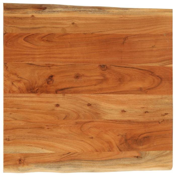 Table Top 60x60x3.8 cm Rectangular Solid Wood Acacia Live Edge