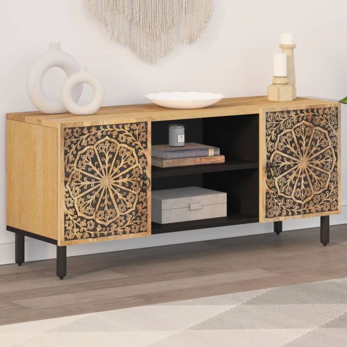 TV Cabinet 105x33x46 cm Solid Wood Mango